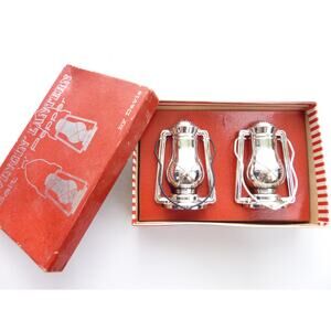 Vintage Retro Lanterns Salt and Pepper Shaker Set Adventure Camping Overland